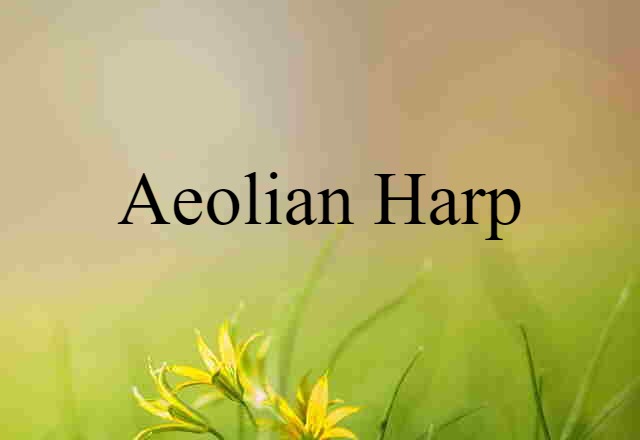 Aeolian Harp (noun) Definition, Meaning & Examples