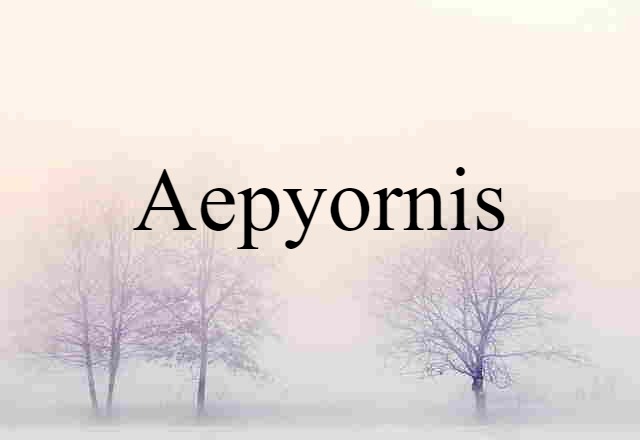 Aepyornis (noun) Definition, Meaning & Examples