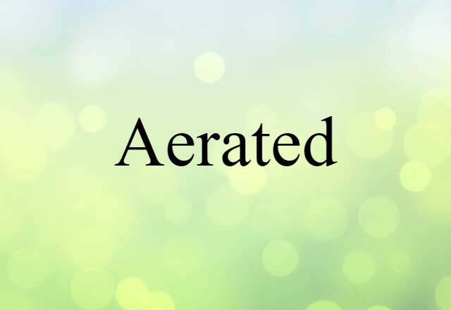 Aerated (noun) Definition, Meaning & Examples