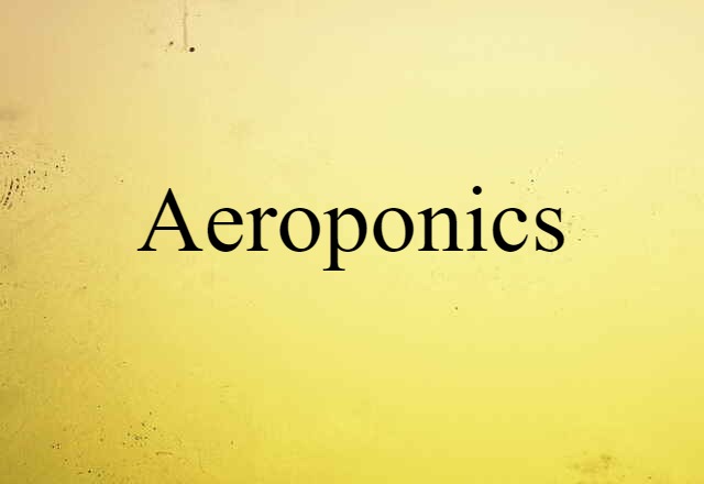 Aeroponics (noun) Definition, Meaning & Examples