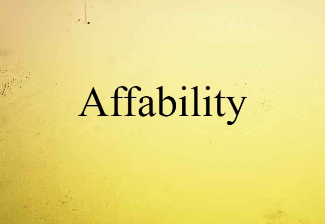 affability