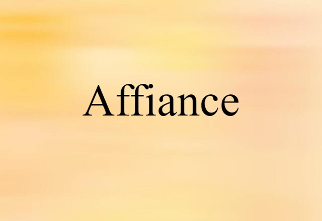 Affiance (noun) Definition, Meaning & Examples