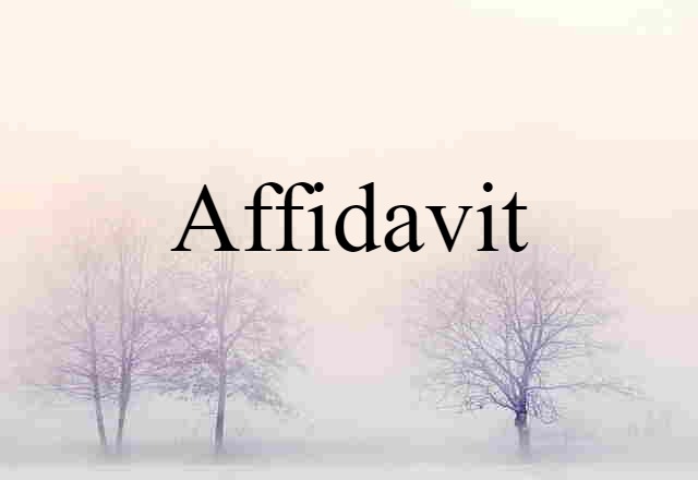 affidavit