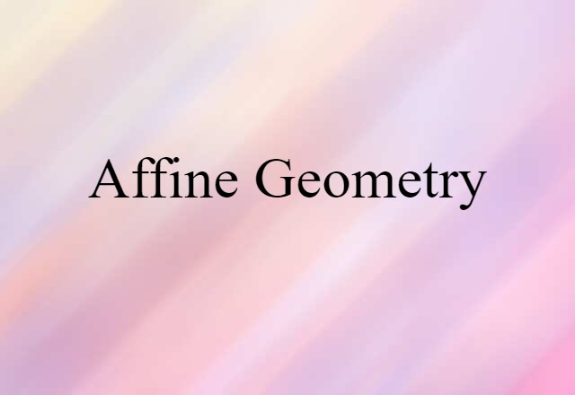 affine geometry