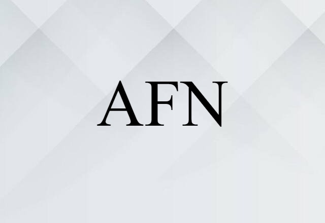 AFN (noun) Definition, Meaning & Examples