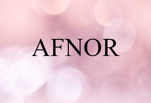 AFNOR (noun) Definition, Meaning & Examples