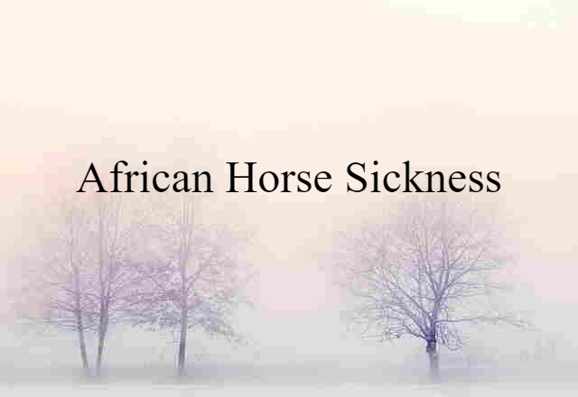 African horse sickness