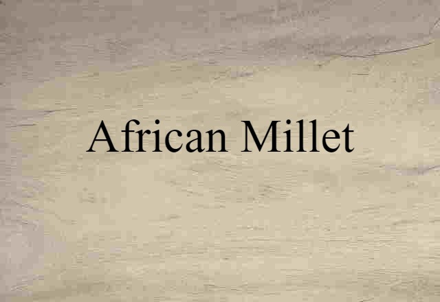 African millet