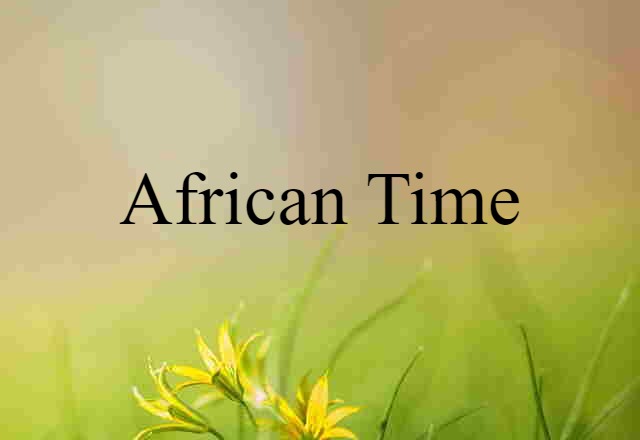 African Time (noun) Definition, Meaning & Examples