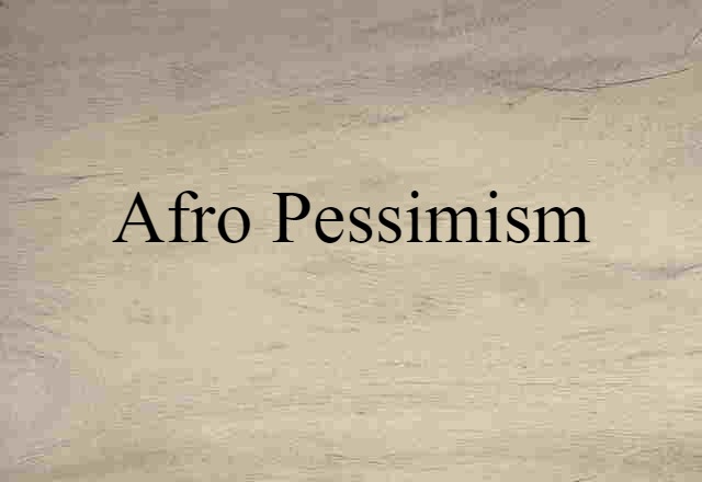 Afro-pessimism