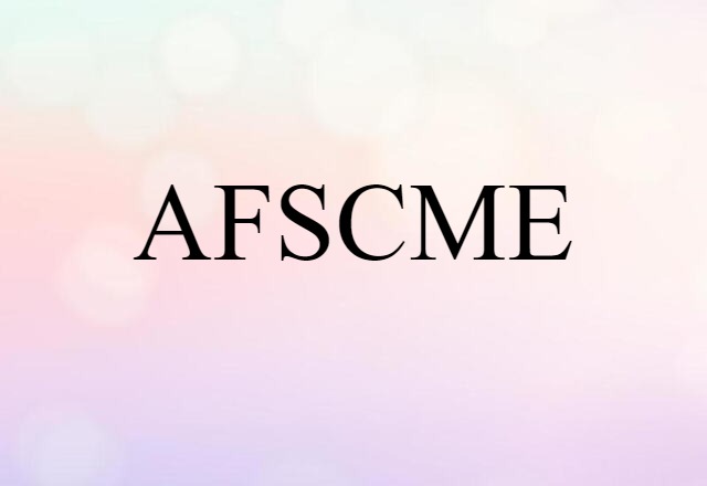 AFSCME (noun) Definition, Meaning & Examples