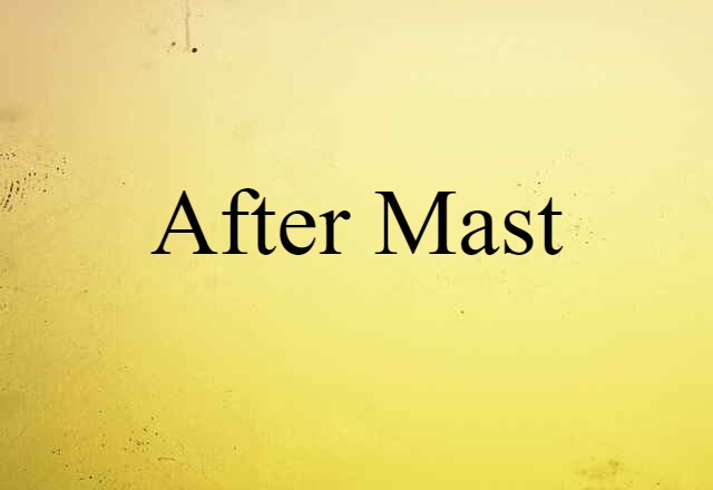 After Mast (noun) Definition, Meaning & Examples