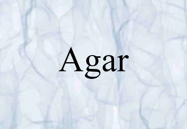 Agar (noun) Definition, Meaning & Examples