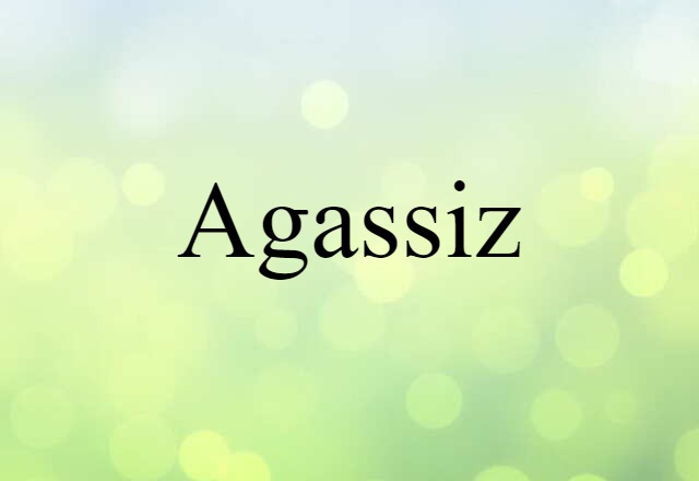 Agassiz (noun) Definition, Meaning & Examples