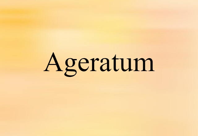 Ageratum (noun) Definition, Meaning & Examples