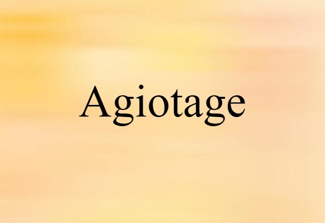 agiotage