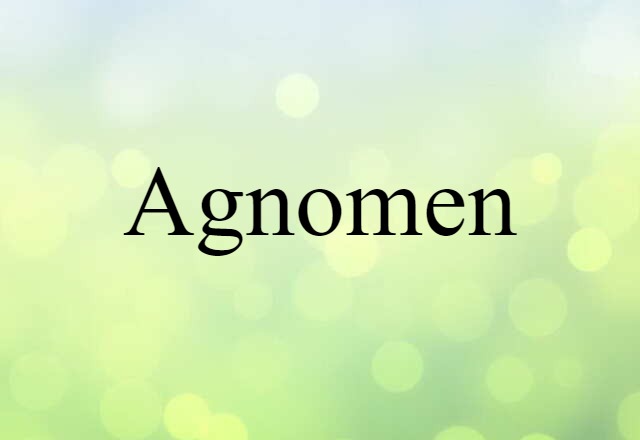 agnomen