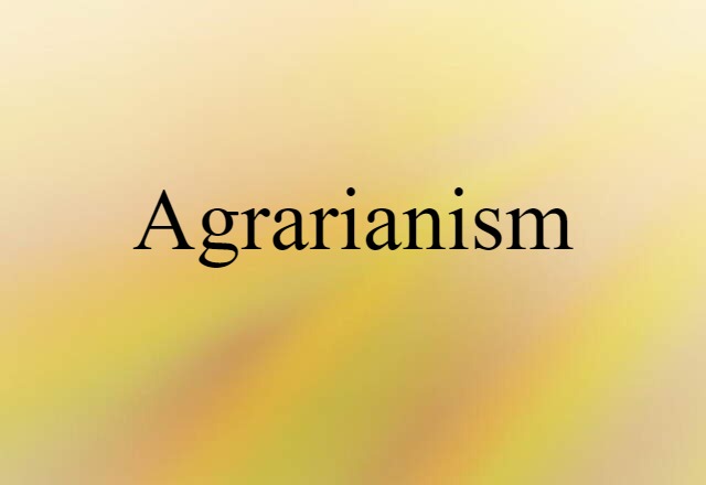 agrarianism