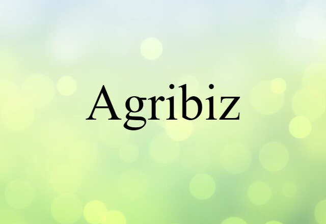 Agribiz (noun) Definition, Meaning & Examples