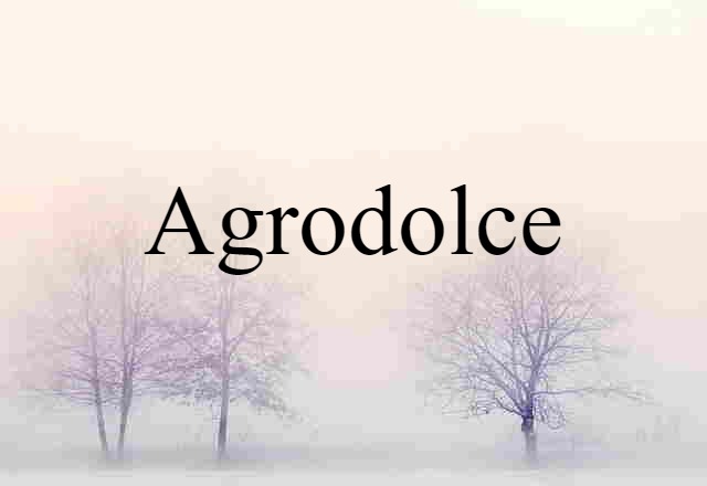 Agrodolce (noun) Definition, Meaning & Examples