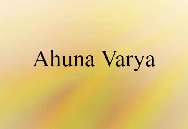 Ahuna Varya