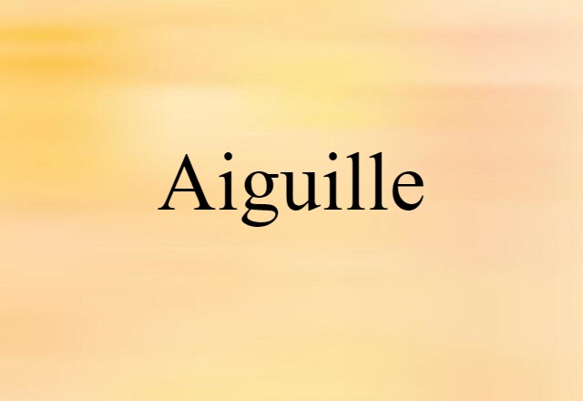 Aiguille (noun) Definition, Meaning & Examples