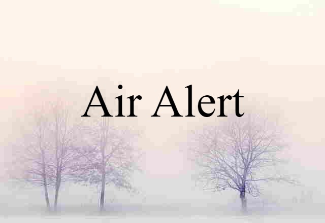 Air Alert (noun) Definition, Meaning & Examples