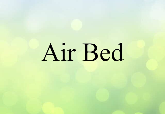 Air Bed (noun) Definition, Meaning & Examples