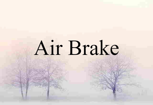 Air Brake (noun) Definition, Meaning & Examples