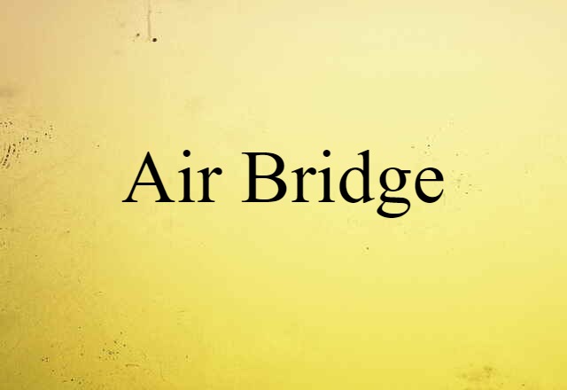 Air Bridge (noun) Definition, Meaning & Examples