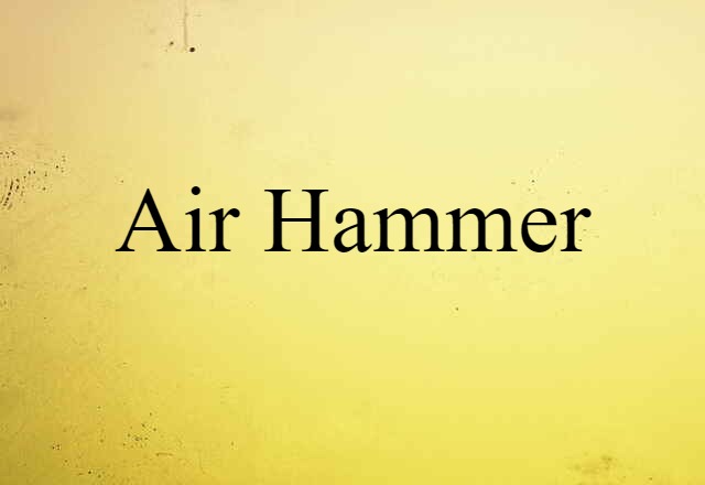 Air Hammer (noun) Definition, Meaning & Examples