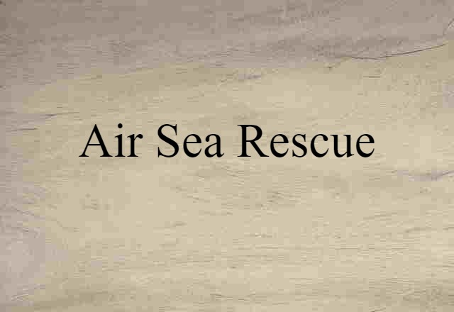 air sea rescue