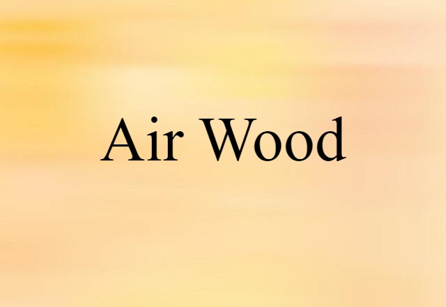 Air Wood (noun) Definition, Meaning & Examples