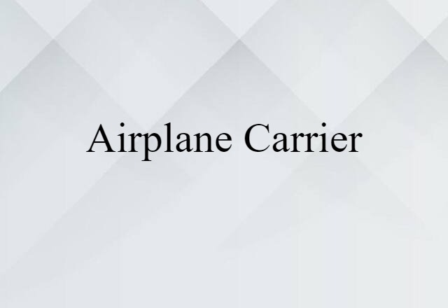 airplane carrier