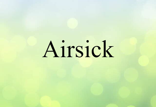 airsick