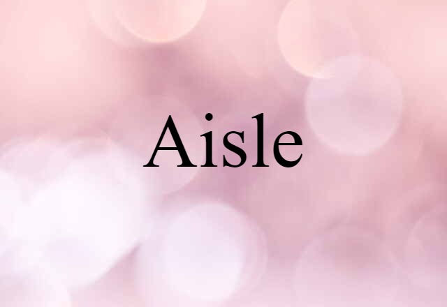 Aisle (noun) Definition, Meaning & Examples