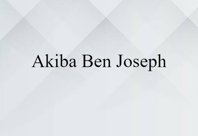 Akiba ben Joseph