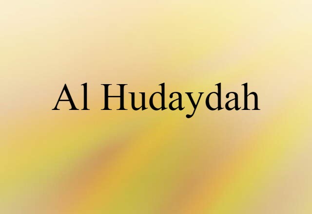 Al Hudaydah