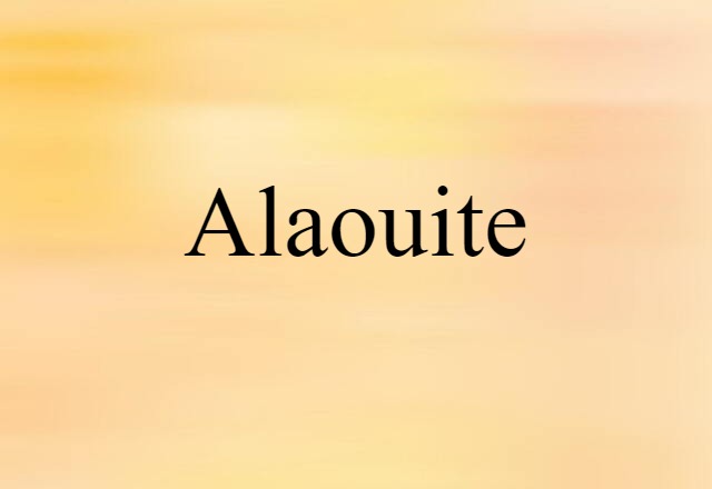 Alaouite (noun) Definition, Meaning & Examples