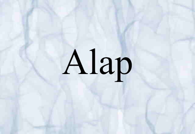 Alap (noun) Definition, Meaning & Examples