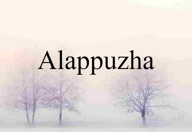 Alappuzha (noun) Definition, Meaning & Examples