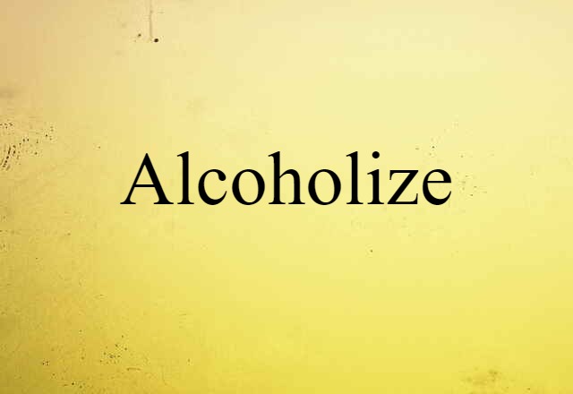 Alcoholize (noun) Definition, Meaning & Examples