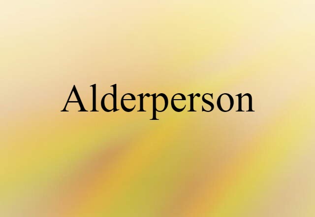 alderperson