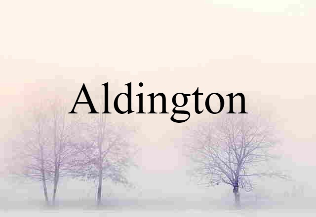 Aldington (noun) Definition, Meaning & Examples