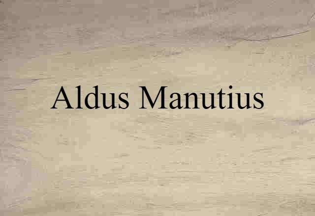 Aldus Manutius