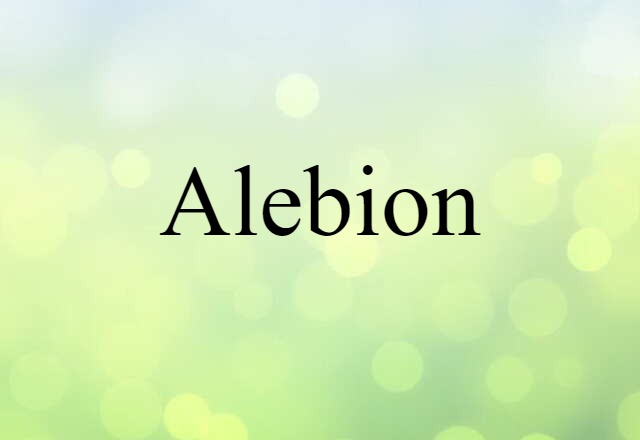 Alebion (noun) Definition, Meaning & Examples