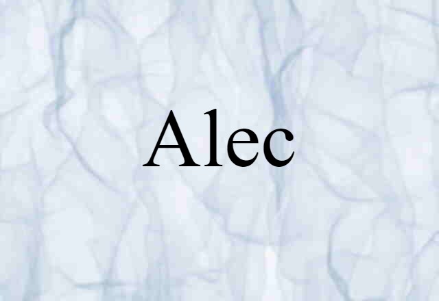 Alec (noun) Definition, Meaning & Examples