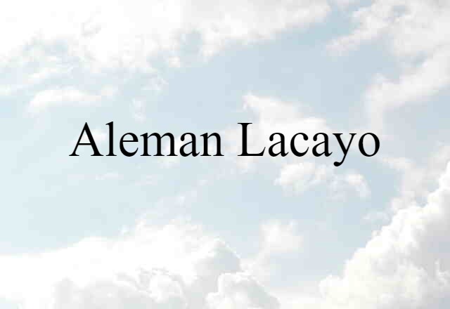 Aleman Lacayo