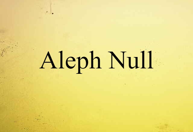 aleph null