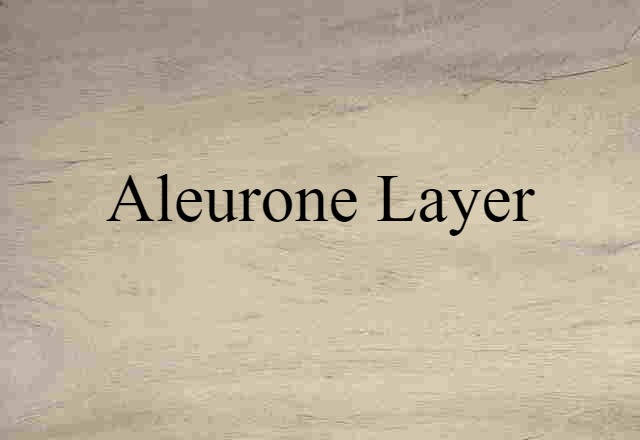 Aleurone Layer (noun) Definition, Meaning & Examples